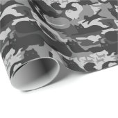 Gray Camouflage Cats Pattern Gray Kitty Cats Camou Geschenkpapier (Rolleneckpunkt)