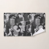 Gray Camouflage Cats Pattern Gray Kitty Cats Camou Handtuch (Handtuch)