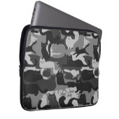 Gray Camouflage Cats Pattern Gray Kitty Cats Camou Laptopschutzhülle (Vorne Rechts)