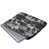 Gray Camouflage Cats Pattern Gray Kitty Cats Camou Laptopschutzhülle (Vorne Knopf)