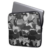 Gray Camouflage Cats Pattern Gray Kitty Cats Camou Laptopschutzhülle (Vorderseite Links)