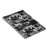 Gray Camouflage Cats Pattern Gray Kitty Cats Camou Notizblock (Rechte Seite)