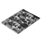 Gray Camouflage Cats Pattern Gray Kitty Cats Camou Notizblock (Linke Seite)