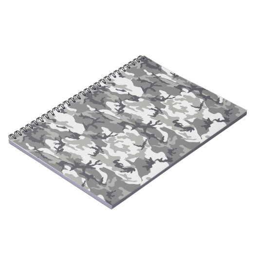 Gray Camouflage Geschenk für Vater Notizblock (Linke Seite)
