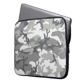 Gray Camouflage Laptop Sleeve (Vorderseite Links)