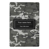 Gray Camouflage, Militär, Armee Mini Klemmbrett (Rückseite)