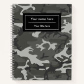 Gray Camouflage, Militär, Armee Notizblock (Vorderseite)