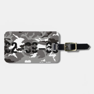 Gray camouflage pattern gepäckanhänger