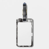 Gray camouflage pattern gepäckanhänger (Rückseite vertikal)