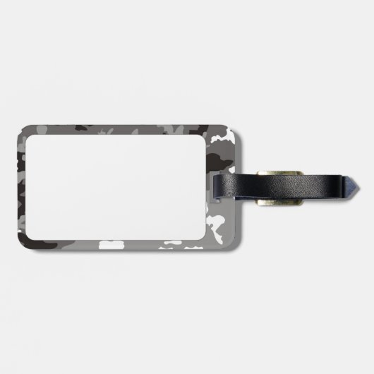 Gray camouflage pattern gepäckanhänger (Rückseite horizontal)