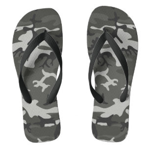Gray Camouflage Pattern, militärisches Muster, Arm Badesandalen
