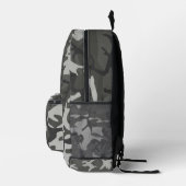 Gray Camouflage Pattern, militärisches Muster, Arm Bedruckter Rucksack (Rechts)