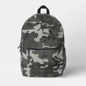 Gray Camouflage Pattern, militärisches Muster, Arm Bedruckter Rucksack (Vorderseite)