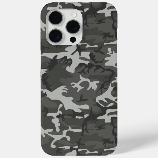 Gray Camouflage Pattern, militärisches Muster, Arm Case-Mate iPhone Hülle (Rückseite)