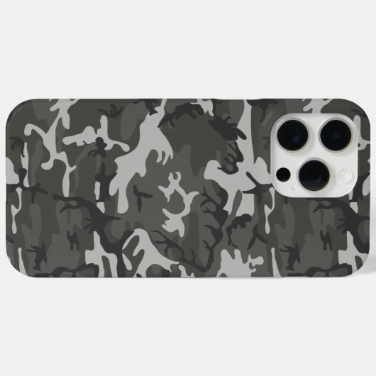 Gray Camouflage Pattern, militärisches Muster, Arm Case-Mate iPhone Hülle (Rückseite (Horizontal))