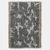 Gray Camouflage Pattern, militärisches Muster, Arm Decke (Vorderseite Vertikal)