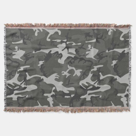 Gray Camouflage Pattern, militärisches Muster, Arm Decke (Vorderseite)