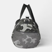 Gray Camouflage Pattern, militärisches Muster, Arm Duffle Bag (Rechts)