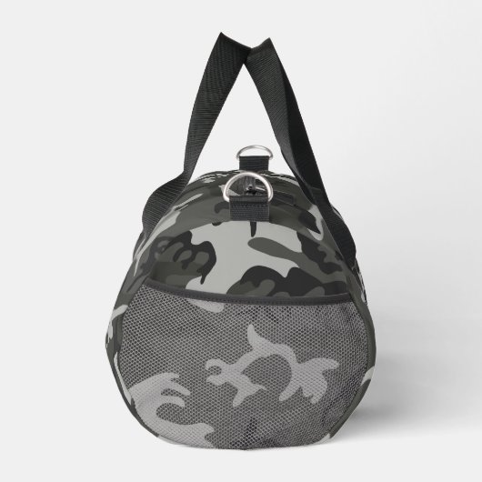 Gray Camouflage Pattern, militärisches Muster, Arm Duffle Bag (Rechts)