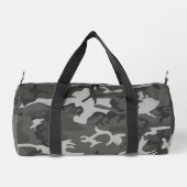 Gray Camouflage Pattern, militärisches Muster, Arm Duffle Bag (Rückseite)