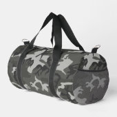 Gray Camouflage Pattern, militärisches Muster, Arm Duffle Bag (Rechte Ecke)