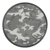 Gray Camouflage Pattern, militärisches Muster, Arm Eishockey Puck (Vorderseite)