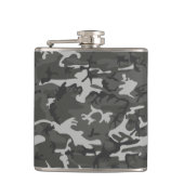 Gray Camouflage Pattern, militärisches Muster, Arm Flachmann (Vorderseite)