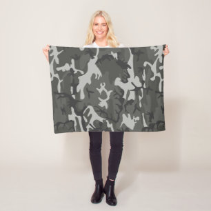 Gray Camouflage Pattern, militärisches Muster, Arm Fleecedecke