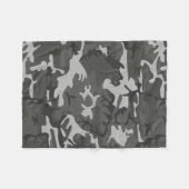 Gray Camouflage Pattern, militärisches Muster, Arm Fleecedecke (Vorderseite (Horizontal))