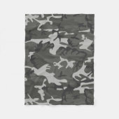 Gray Camouflage Pattern, militärisches Muster, Arm Fleecedecke (Vorderseite)