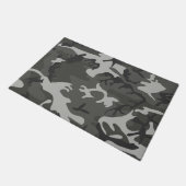 Gray Camouflage Pattern, militärisches Muster, Arm Fußmatte (Schrägansicht)