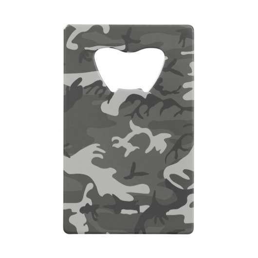 Gray Camouflage Pattern, militärisches Muster, Arm Geldbeutel Flaschenöffner (Vorderseite)