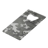 Gray Camouflage Pattern, militärisches Muster, Arm Geldbeutel Flaschenöffner (Vorderseite Schrägansicht)