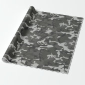 Gray Camouflage Pattern, militärisches Muster, Arm Geschenkpapier (Ungerollt)