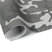 Gray Camouflage Pattern, militärisches Muster, Arm Geschenkpapier (Rolleneckpunkt)