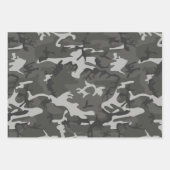 Gray Camouflage Pattern, militärisches Muster, Arm Geschenkpapier Set (Vorderseite 2)