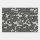 Gray Camouflage Pattern, militärisches Muster, Arm Geschenkpapier Set (Vorderseite)