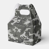 Gray Camouflage Pattern, militärisches Muster, Arm Geschenkschachtel (Rückseite)