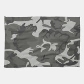 Gray Camouflage Pattern, militärisches Muster, Arm Geschirrtuch (Horizontal)