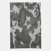 Gray Camouflage Pattern, militärisches Muster, Arm Geschirrtuch (Vertikal)