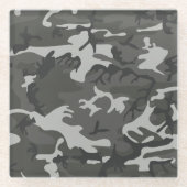 Gray Camouflage Pattern, militärisches Muster, Arm Glasuntersetzer (Vorderseite)