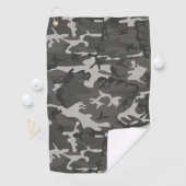 Gray Camouflage Pattern, militärisches Muster, Arm Golfhandtuch (Insitu)