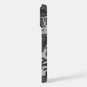 Gray Camouflage Pattern, militärisches Muster, Arm iPhone Hülle (Linke Seite)