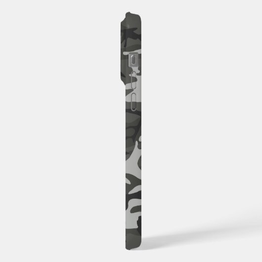 Gray Camouflage Pattern, militärisches Muster, Arm iPhone Hülle (Linke Seite)