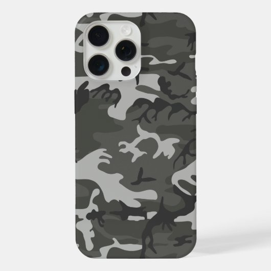 Gray Camouflage Pattern, militärisches Muster, Arm iPhone Hülle (Rückseite)