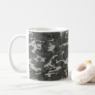 Gray Camouflage Pattern, militärisches Muster, Arm Kaffeetasse