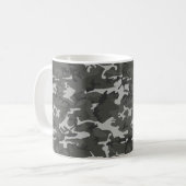 Gray Camouflage Pattern, militärisches Muster, Arm Kaffeetasse (Vorderseite Links)