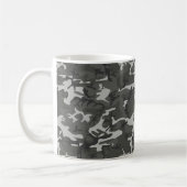Gray Camouflage Pattern, militärisches Muster, Arm Kaffeetasse (Links)