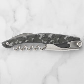 Gray Camouflage Pattern, militärisches Muster, Arm Kellnermesser (Rückseite)