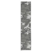 Gray Camouflage Pattern, militärisches Muster, Arm Kurzer Tischläufer (Vorderseite)